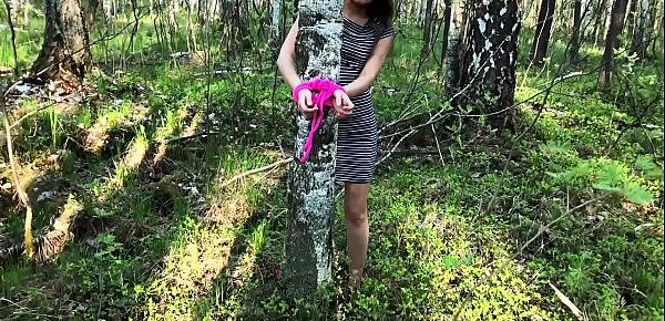  Wife Suck and Hard Doggy Sex Outdoor in the Wood - Bondage Sex
